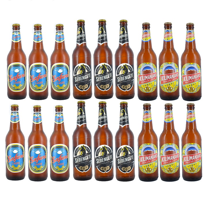 18 Tanzanian Beers Mix, April Bundle from buy at tzdk trading